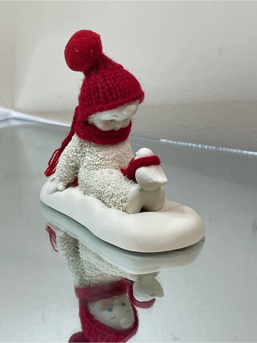 Dept 56 Snowbabies Chilly Chick Chat Figurine 4038223 Vintage 2013 Sled Bird